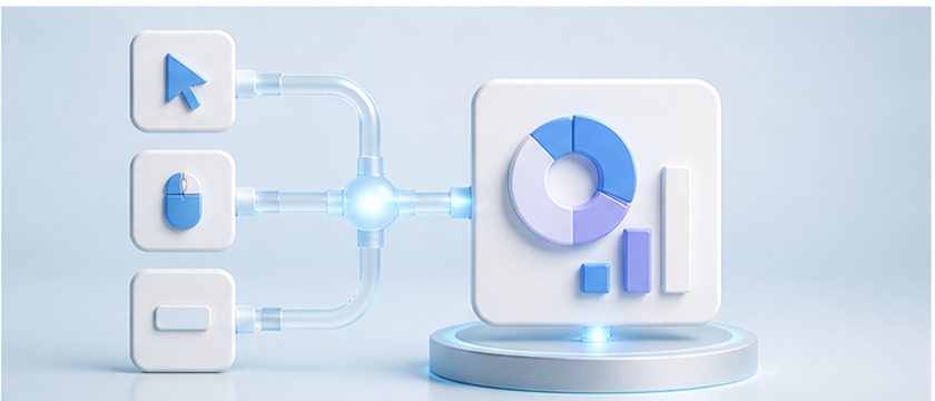 Visual example for Analytics and events