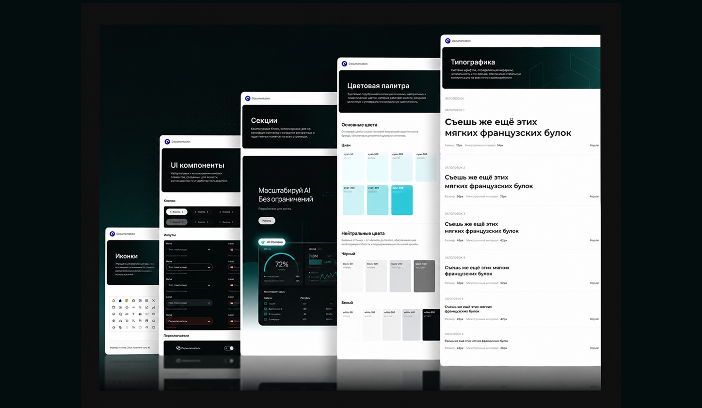 Visual example for Design system